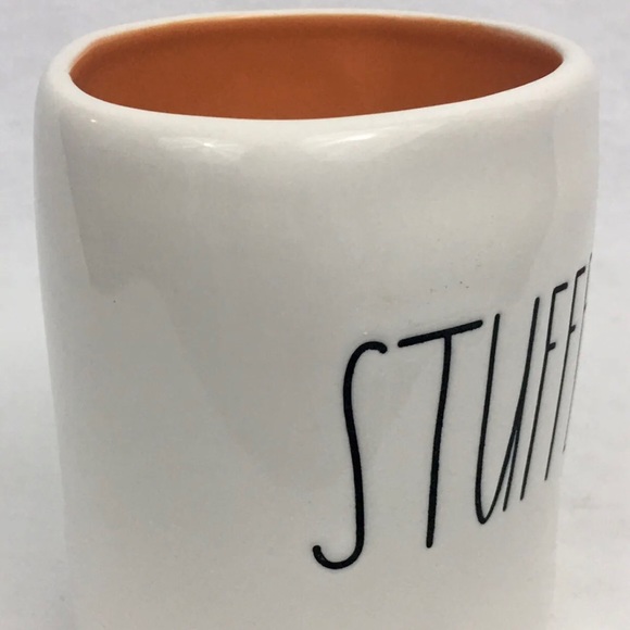 Rae Dunn Orange Interior Thanksgiving Holiday Mug “Stuffed” Dimpled Large Cup - Picture 3 of 13